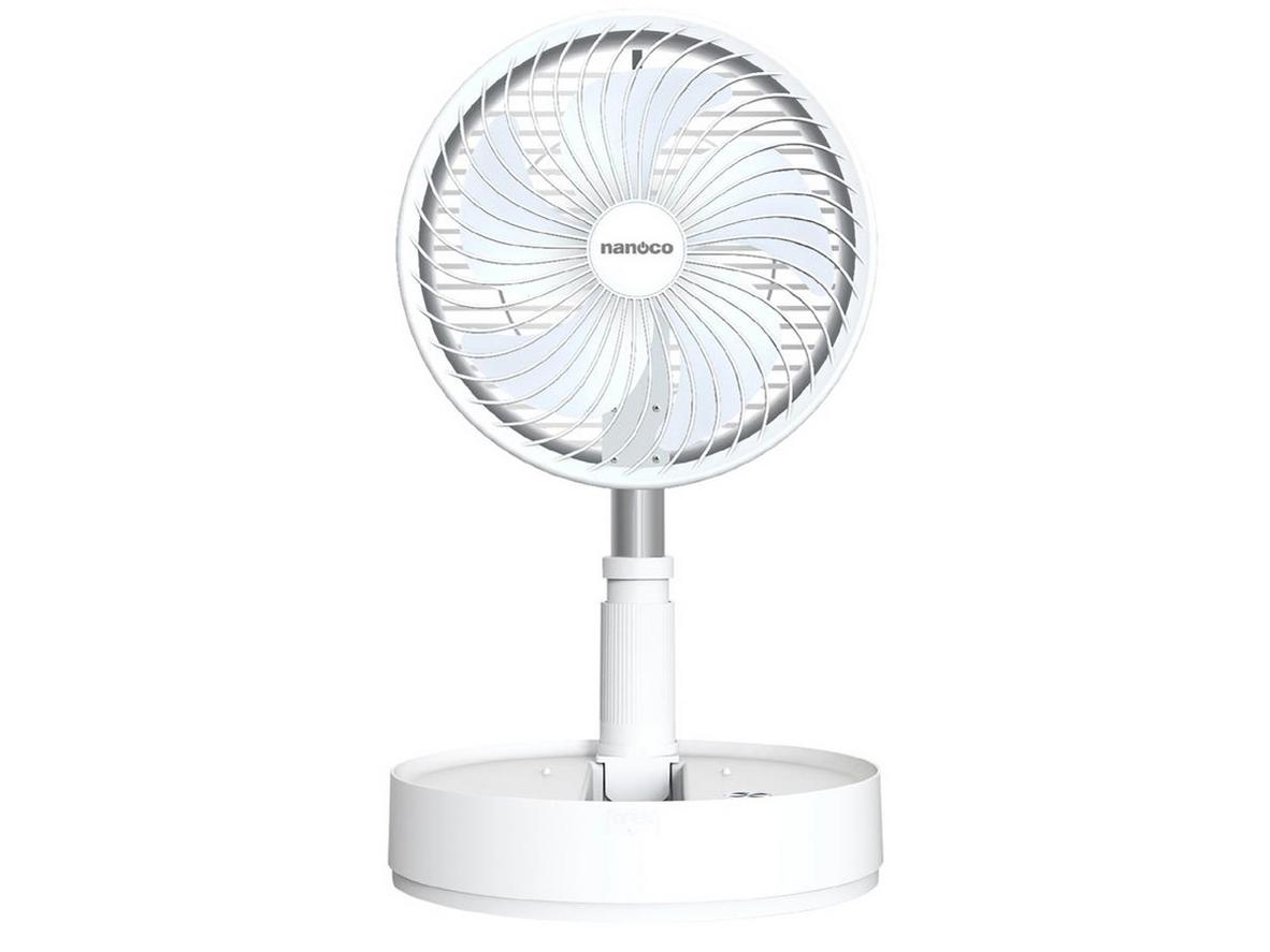 Quạt sạc điện gấp gọn Nanoco NFF1618W (Trắng) với thiết kế 3 trong 1 linh hoạt.