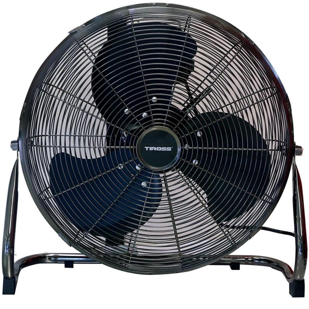 Quạt sàn 18 inch Tiross TS954 nổi bật với sải cánh 45cm và thân kim loại chắc chắn.