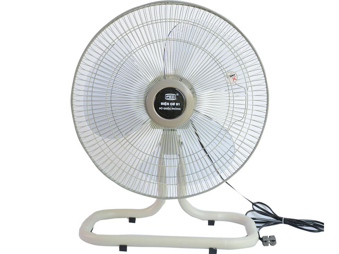 Quạt sàn thân sắt Điện Cơ 91 QS400 nổi bật với thân sắt chắc chắn và thiết kế chân quỳ ổn định.