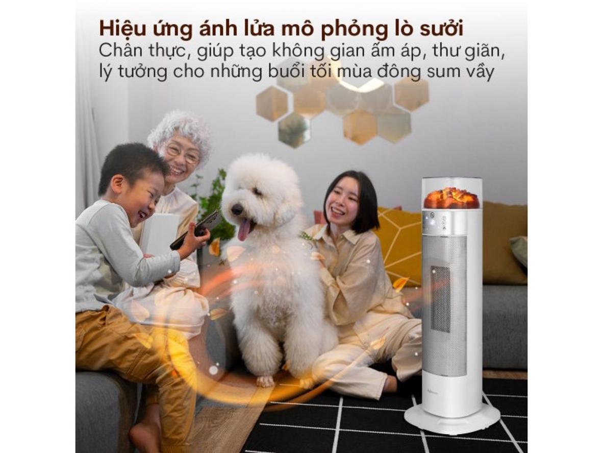Hiệu quả sưởi ấm nhanh cho phòng diện tích 10-20m².