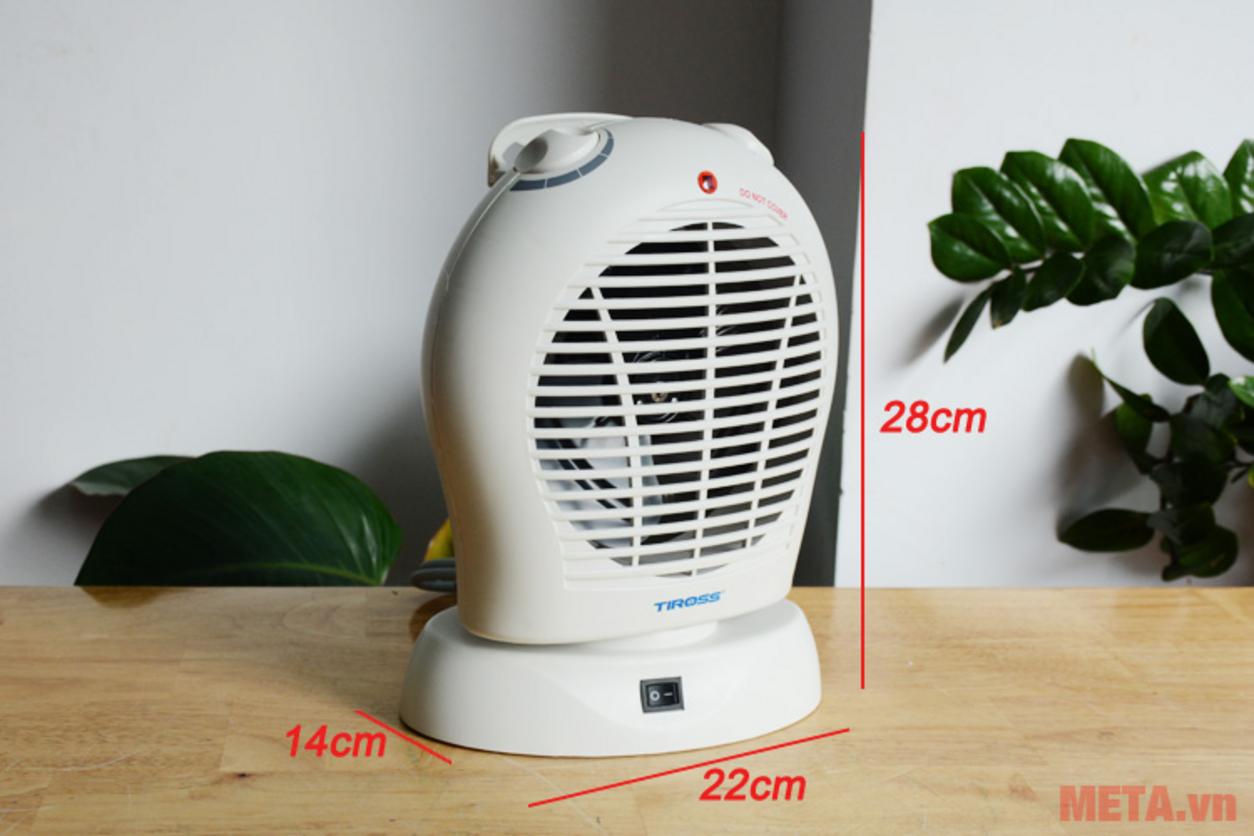 Tiross TS-944 phù hợp cho nhu cầu sưởi ấm nhanh và làm mát nhẹ quanh năm.