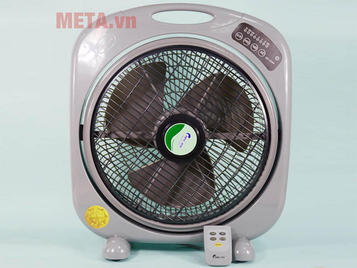 Quạt tản gió Ching Hai BF168A có điều khiển, thiết kế gọn cho gia đình.