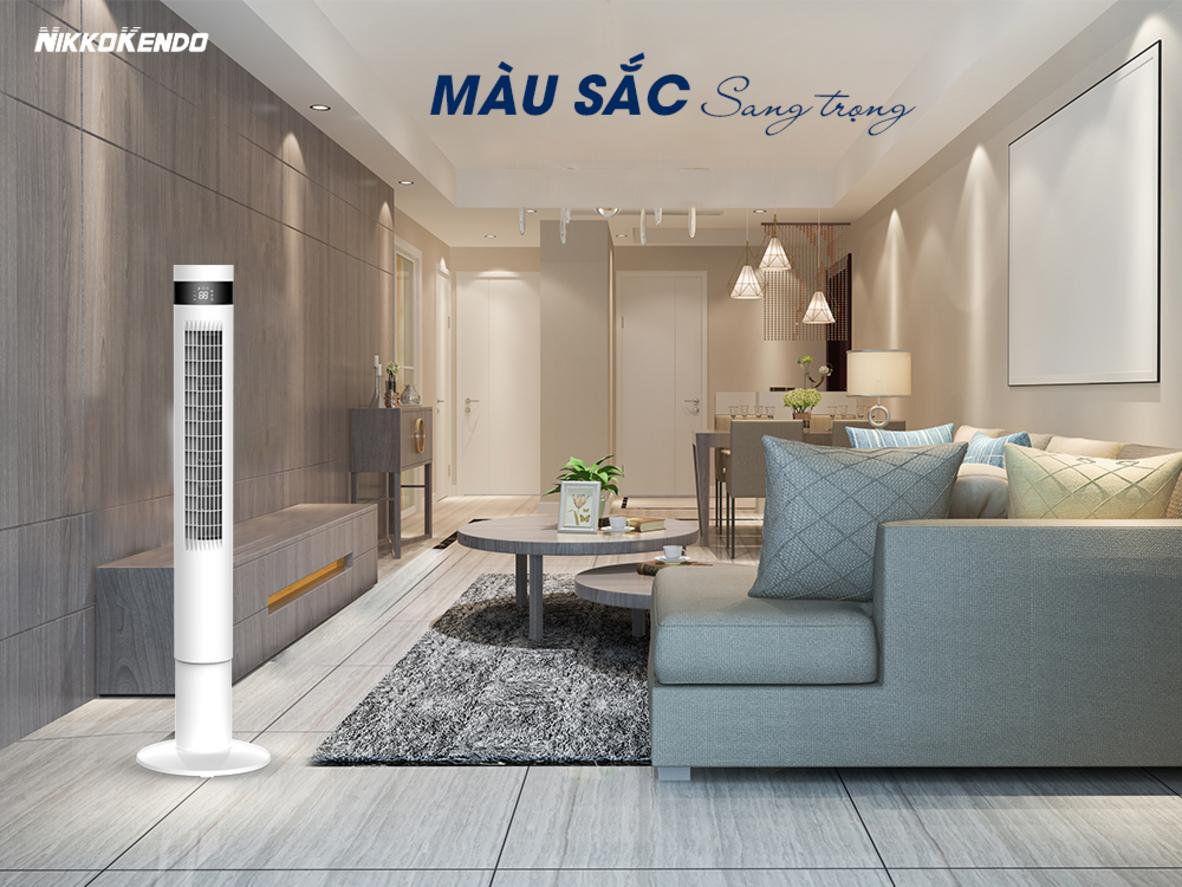 Xoay 90° giúp luồng gió phân bổ đều hơn trong phòng nhỏ.
