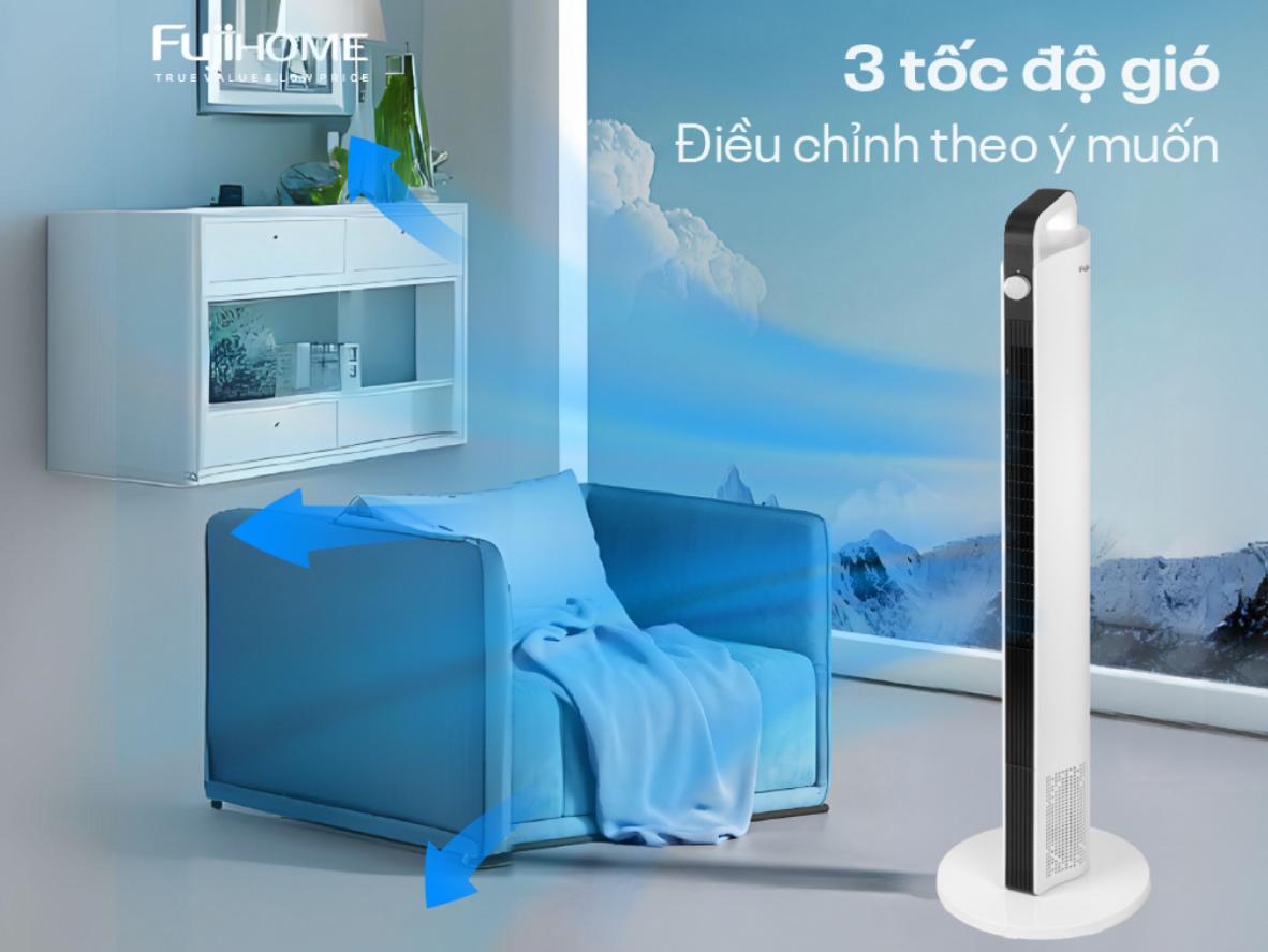 3 mức gió giúp điều chỉnh linh hoạt.