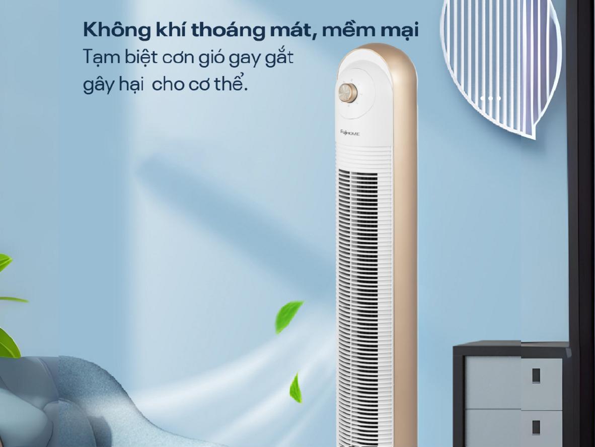 Điều khiển từ xa và 3 mức gió giúp TF-13EM thao tác nhanh, thuận tiện hơn.