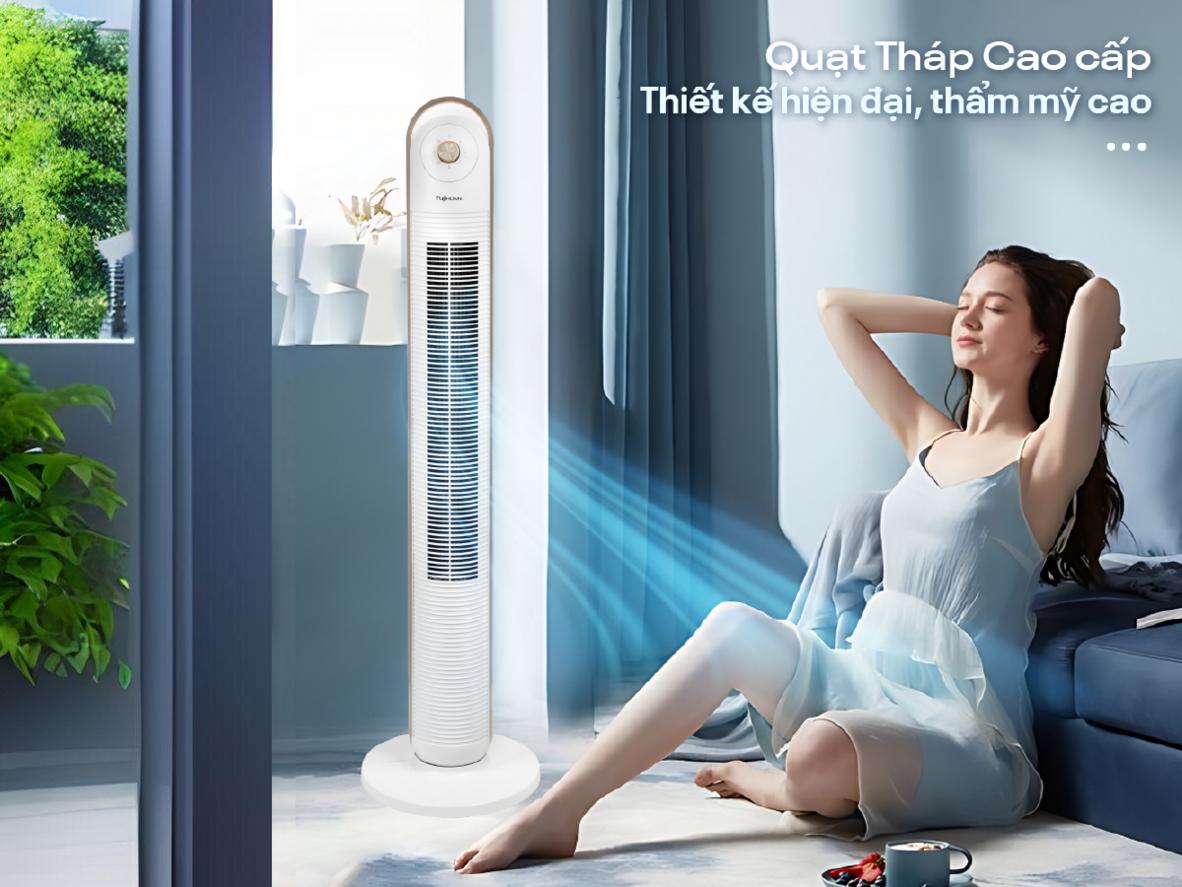 Thiết kế không cánh và nhựa ABS cao cấp giúp TF-13EM an toàn, bền và dễ vệ sinh.