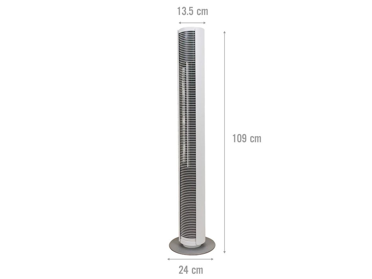 Thiết kế tháp cao 110 cm giúp quạt gọn đẹp và tiết kiệm diện tích.