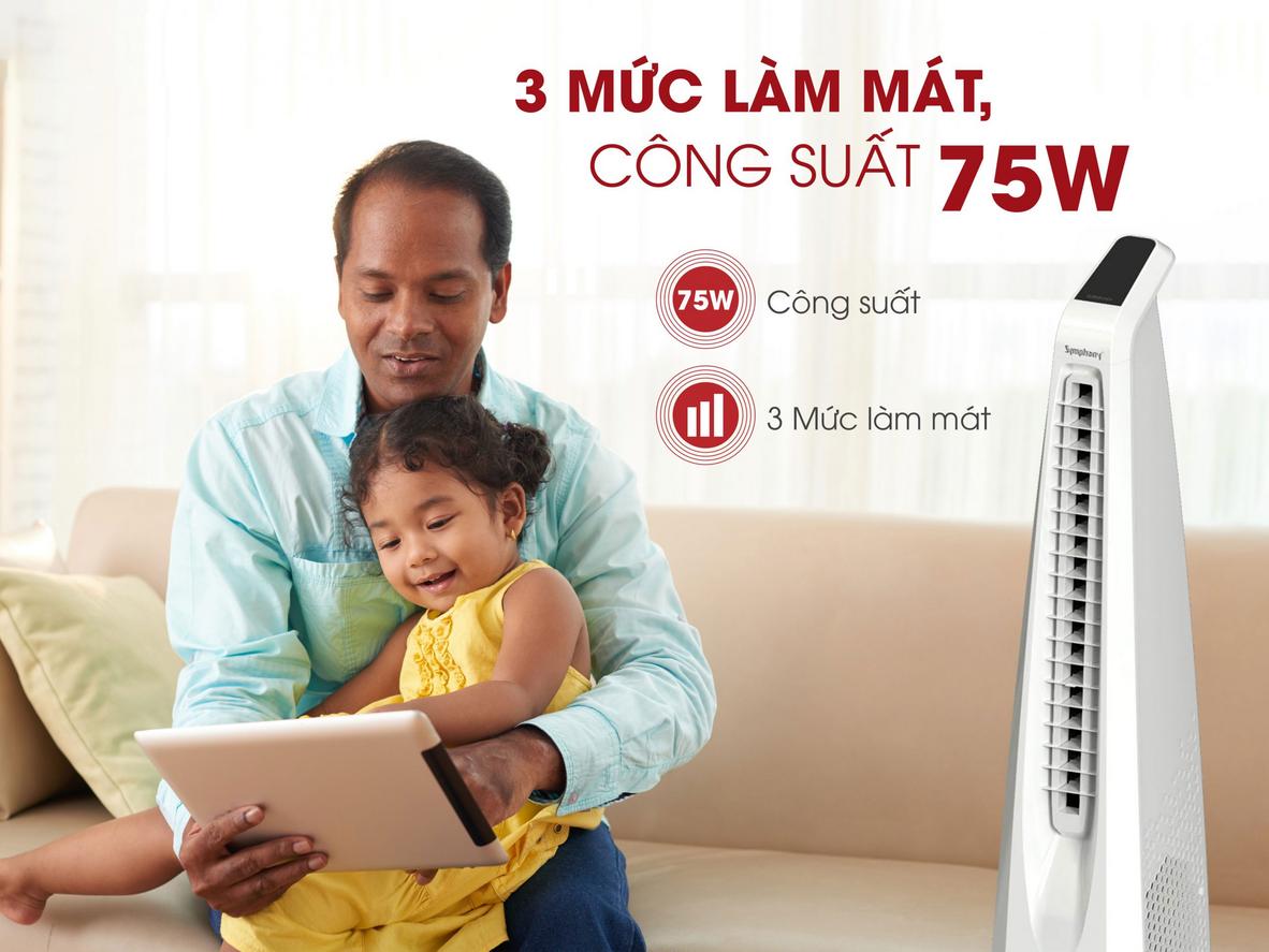 Symphony SPN-23W kết hợp gió mạnh, điều khiển tiện và thiết kế gọn cho không gian hiện đại.