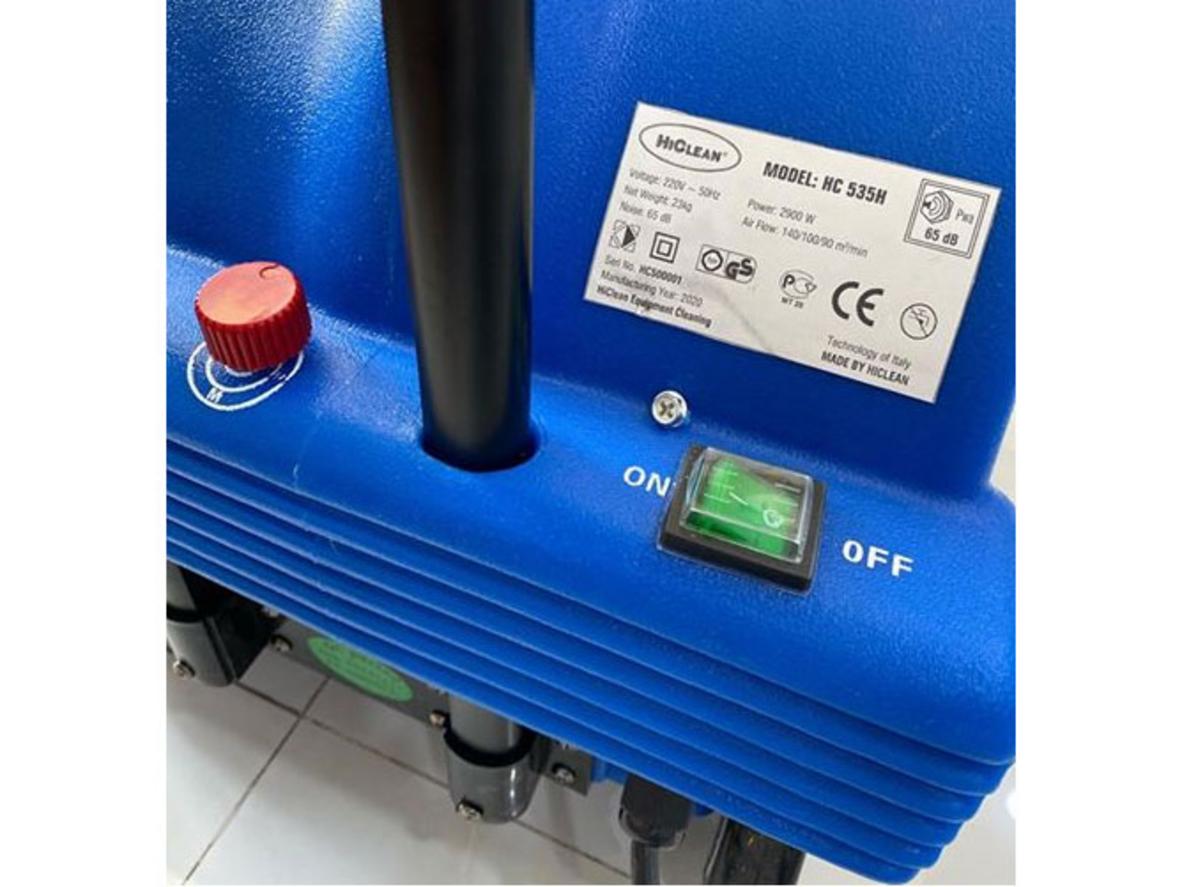 HiClean HC535H có công suất lớn, gió nóng và thiết kế di chuyển linh hoạt cho nhu cầu sấy khô công nghiệp.
