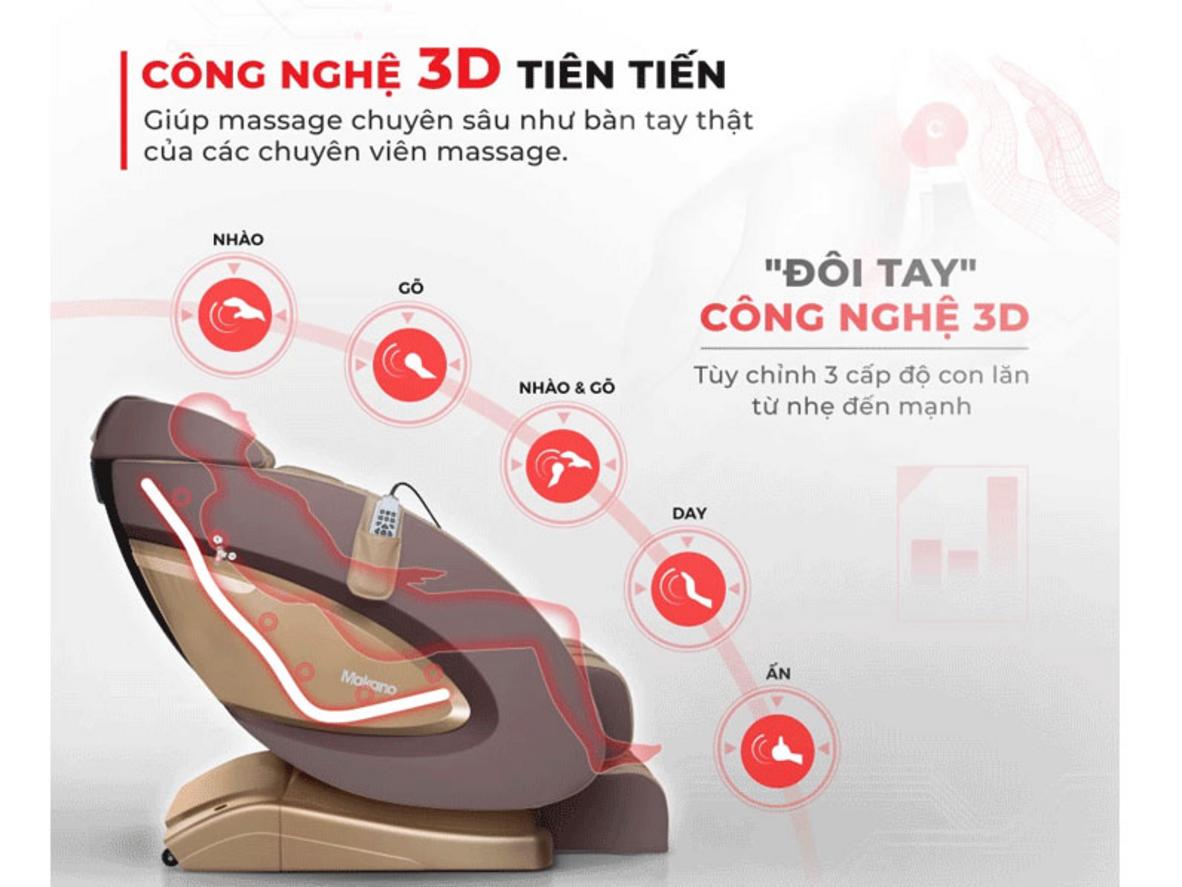 Ray SL 130cm kết hợp Zero Gravity mang lại cảm giác thư giãn sâu.