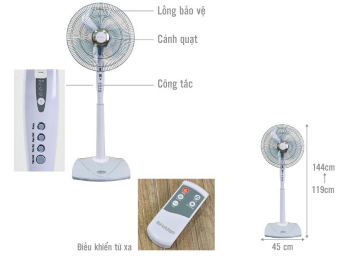Remote điều khiển từ xa giúp sử dụng tiện lợi hơn.