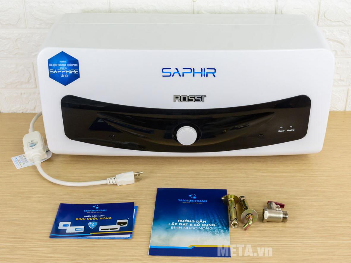 Ruột bình tráng men Sapphire giúp tăng độ bền và hạn chế bám cặn.