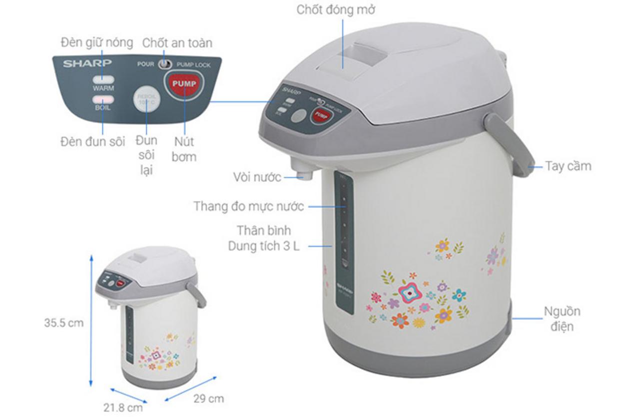 Thông số nổi bật của Sharp KP-Y32PV thể hiện rõ trên ảnh.