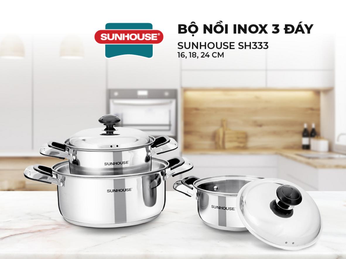 Inox cao cấp giúp nồi sáng bóng và dễ vệ sinh sau khi nấu.