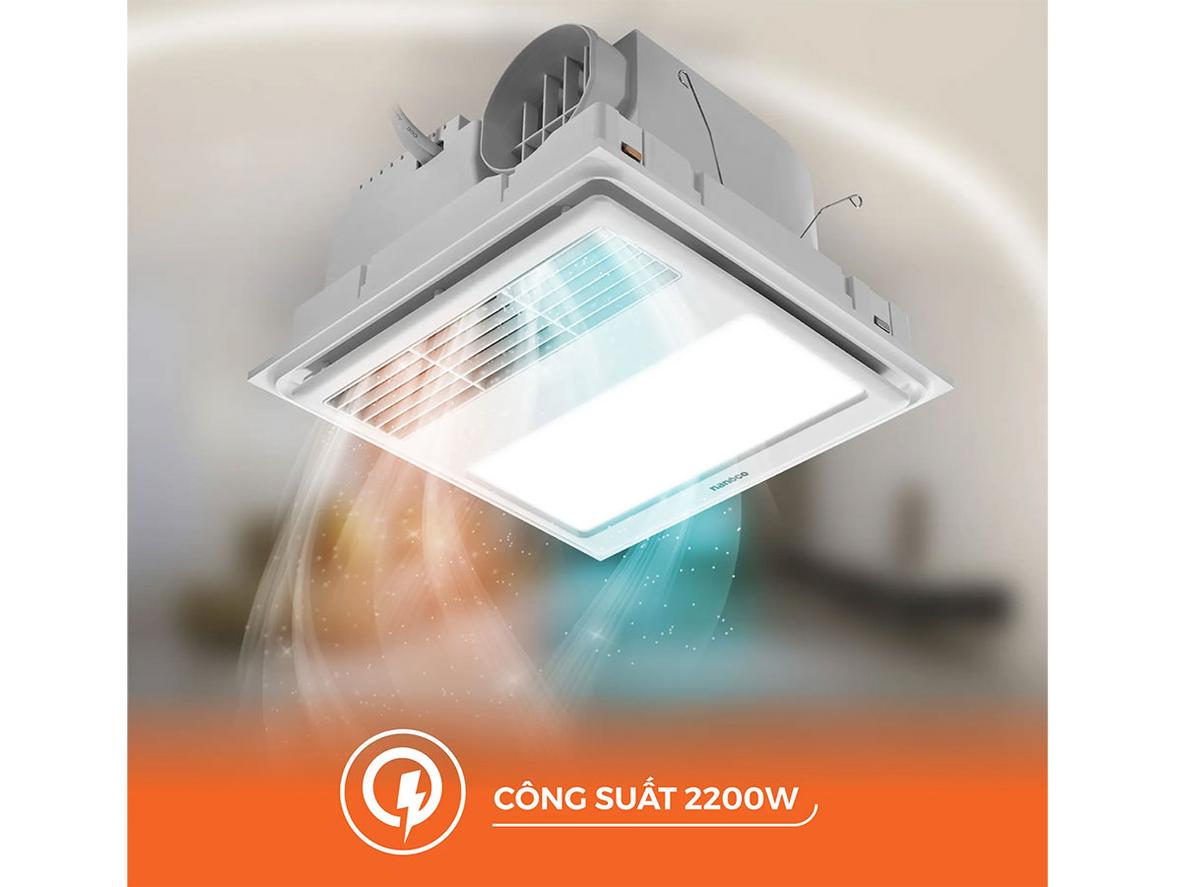Sưởi ấm nhanh bằng công nghệ PTC 2200W