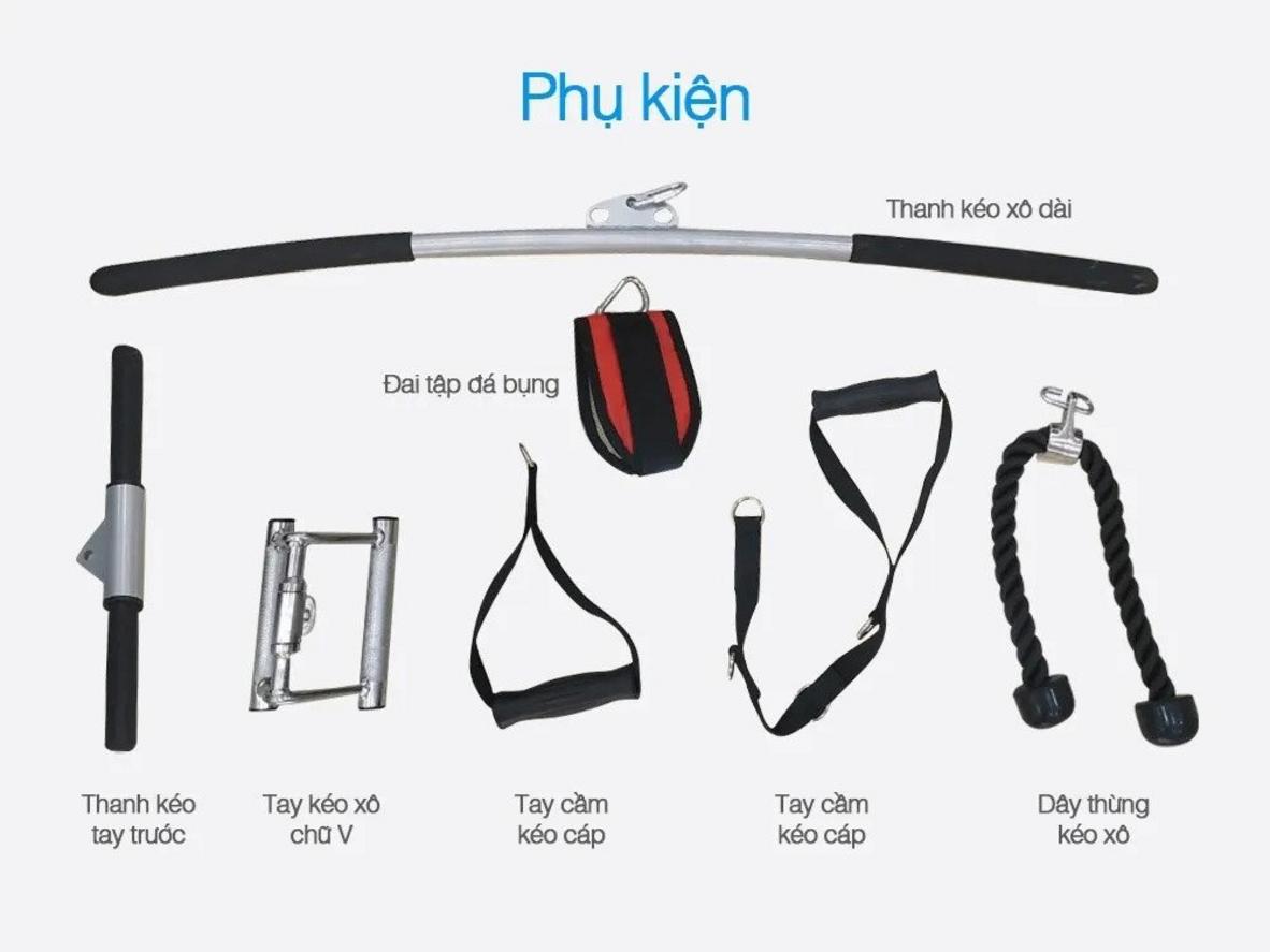 Tiger Sport TGH-999 hỗ trợ hơn 35 bài tập cho toàn thân.