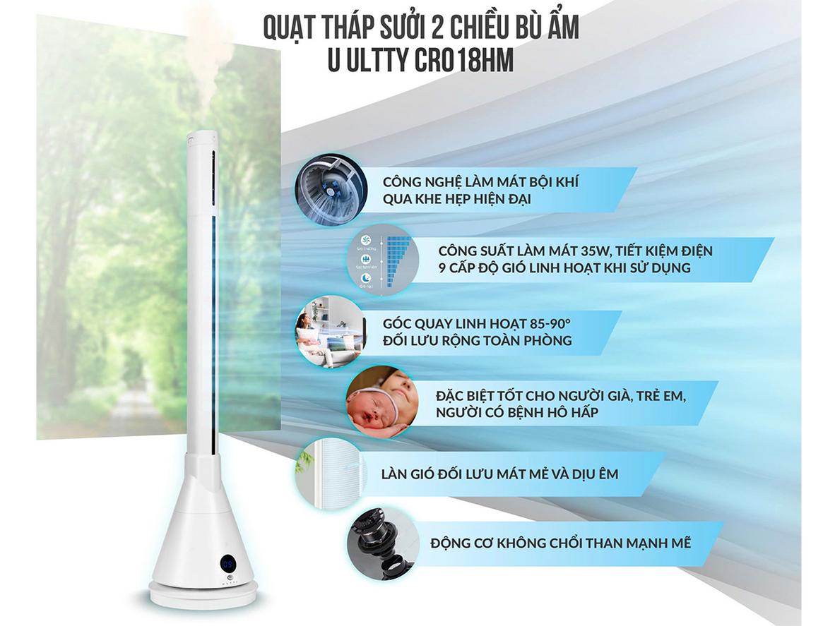 Các công nghệ và lợi ích thực tế của Tháp sưởi U Ultty SKJ-CR018HM