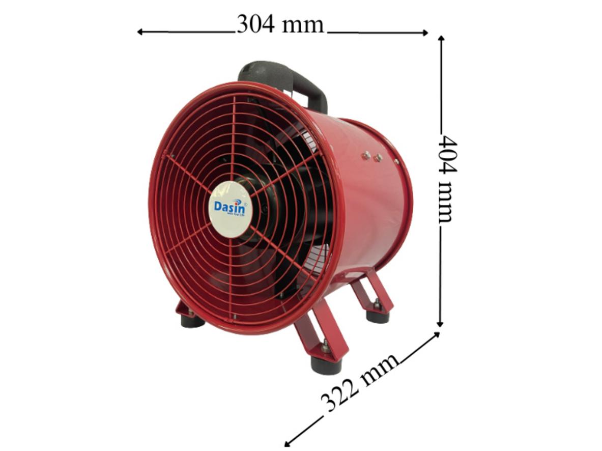 Thiết kế xách tay gọn, dễ di chuyển của Quạt hút Dasin DKIN-300