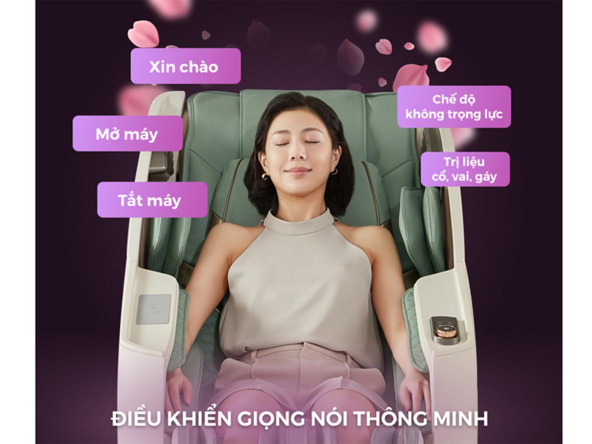 Túi khí toàn thân và nhiệt hồng ngoại giúp thư giãn êm dịu.