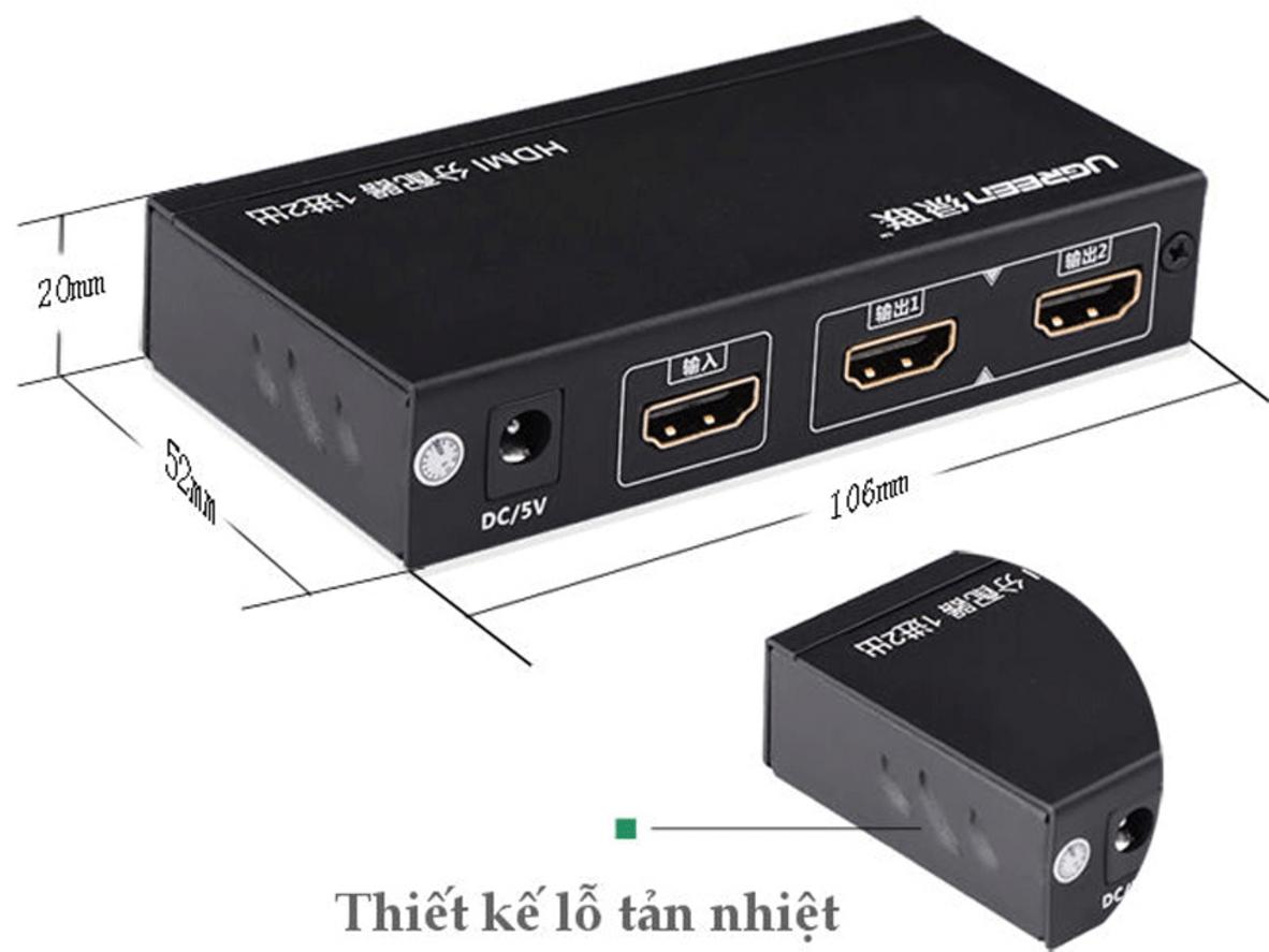 Nguồn ngoài 5V giúp bộ chia hoạt động ổn định hơn.