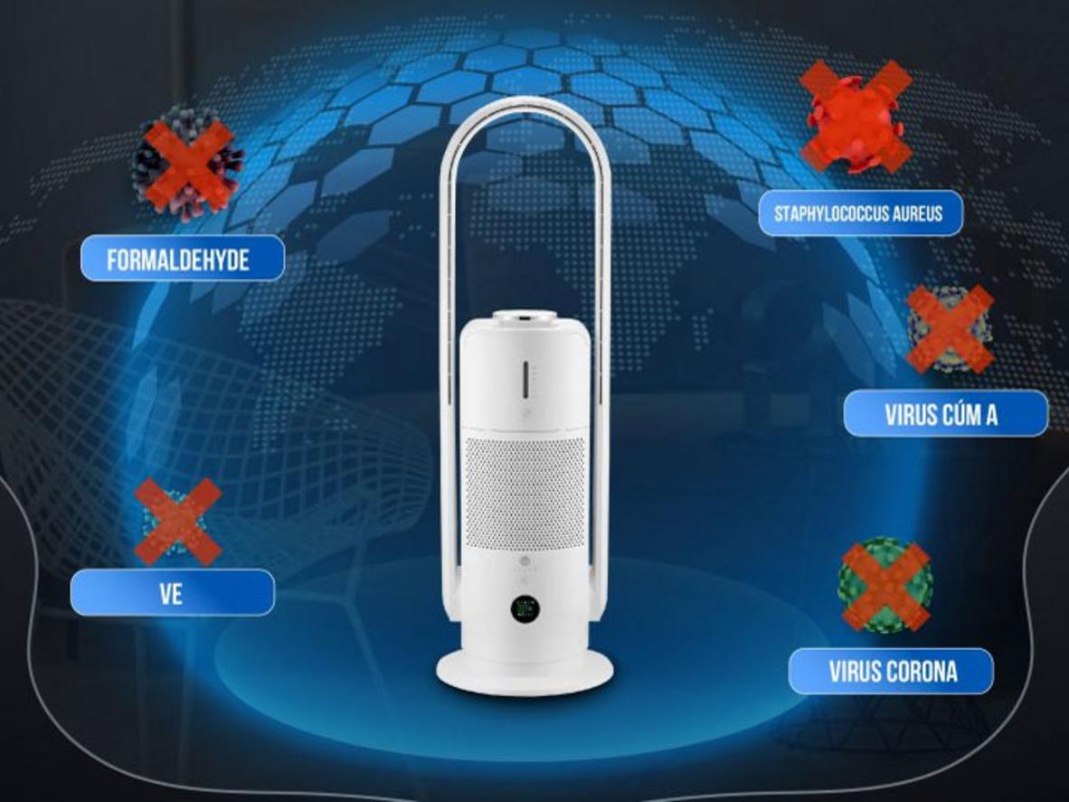 Độ ồn dưới 55dBa giúp thiết bị phù hợp hơn cho phòng ngủ.