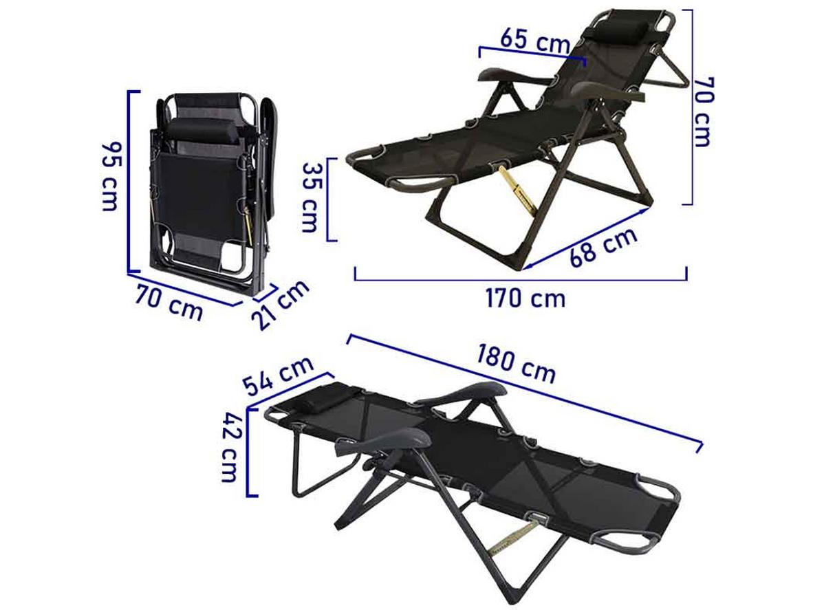 Vải lưới Textilene thoáng mát của Ghế gấp thư giãn Nikita NKT-2036