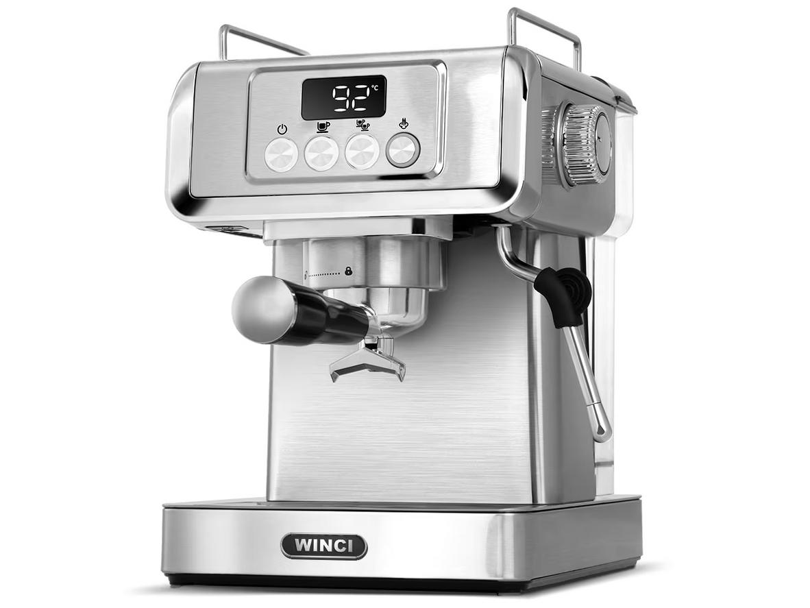Winci EM4214 cho trải nghiệm pha espresso và đánh sữa tiện lợi trong không gian nhỏ.