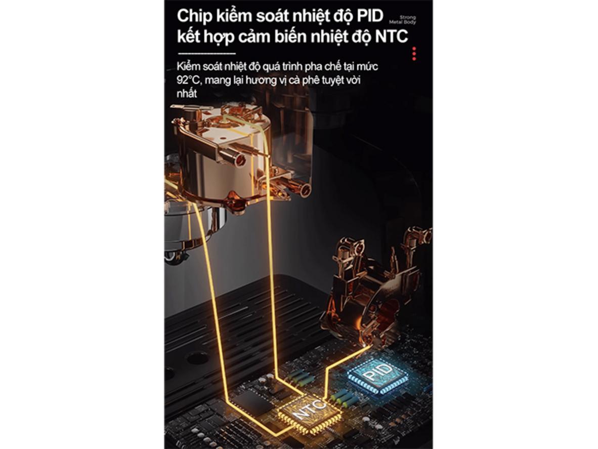 2 boiler độc lập giúp Winci EM58 pha cà phê và đánh sữa gần như đồng thời.