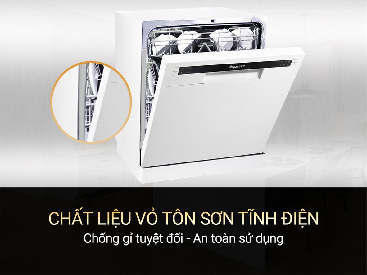 Dung tích 8 bộ phù hợp nhu cầu rửa hằng ngày của gia đình nhỏ