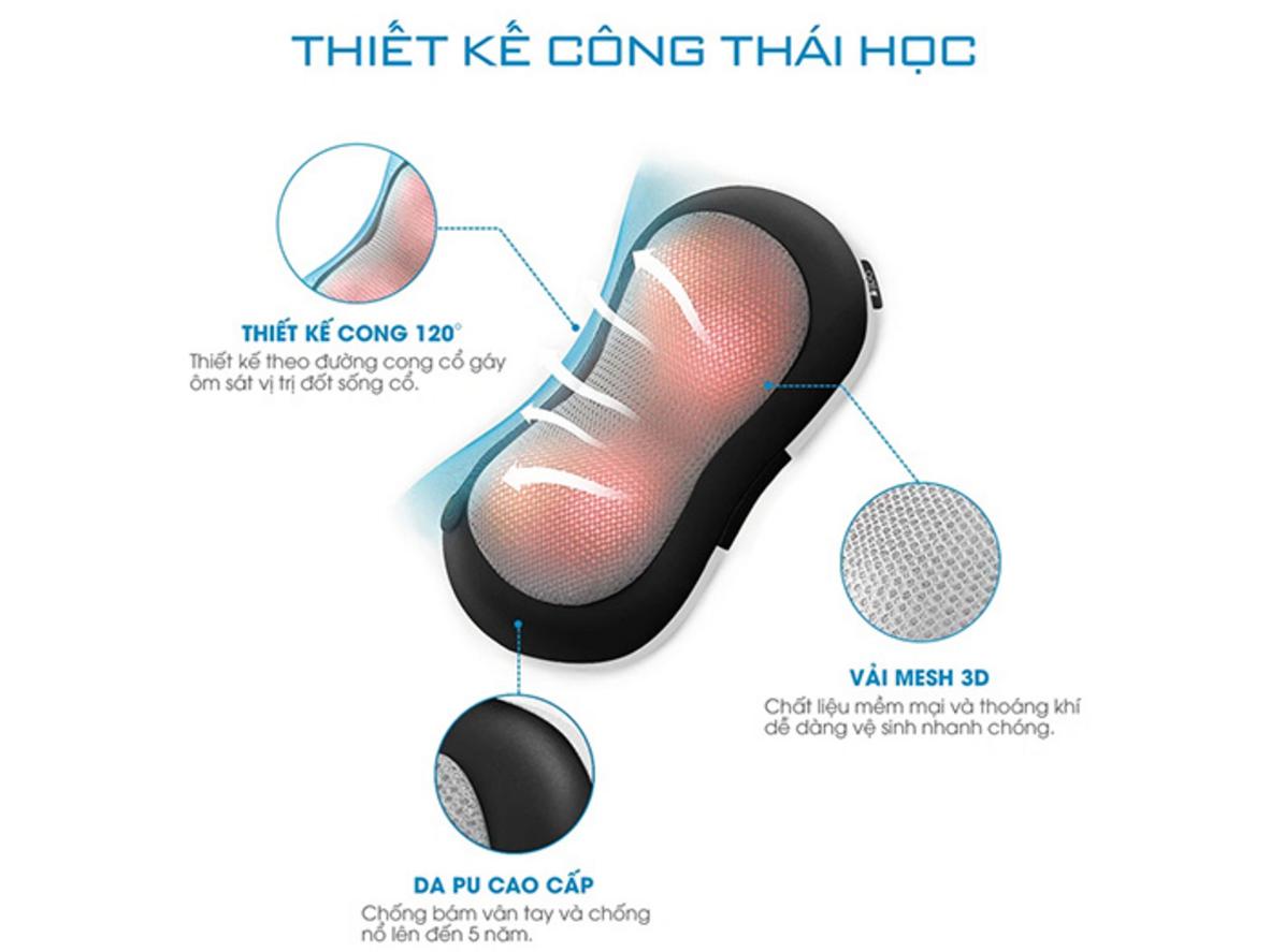 Phím điều chỉnh chế độ massage giúp thao tác nhanh, dễ dùng.