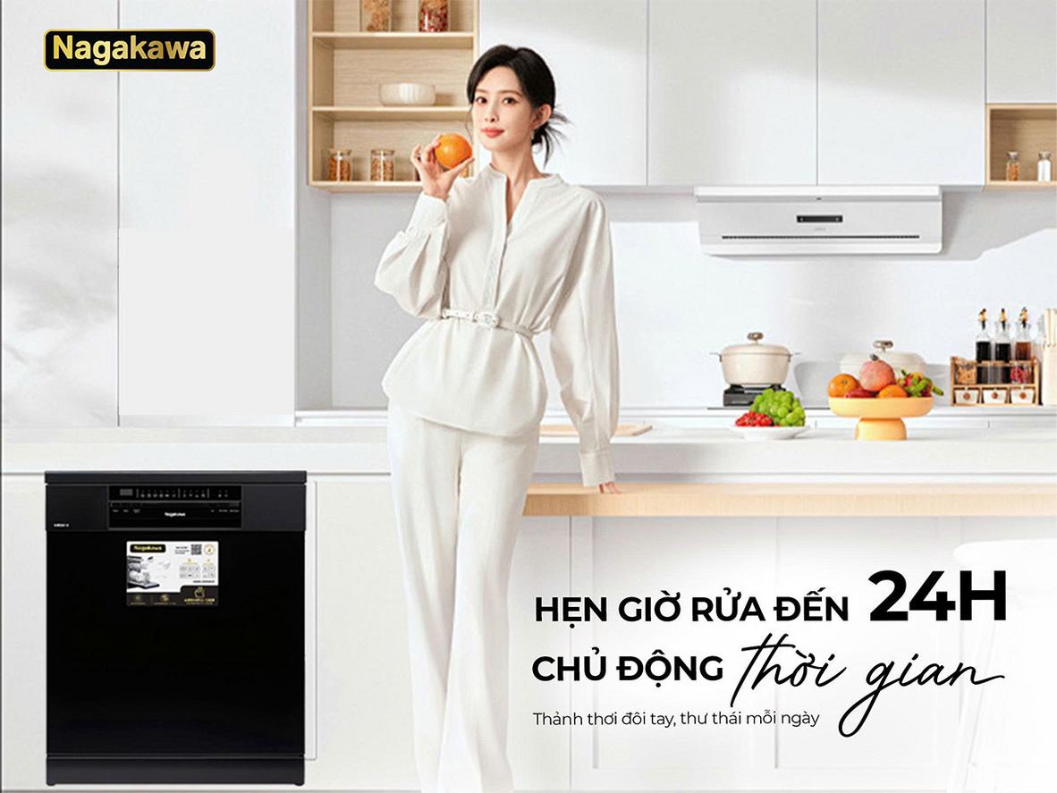 Auto Door Open giúp bát đĩa khô tự nhiên hơn, giảm ẩm mốc sau mỗi lần rửa.