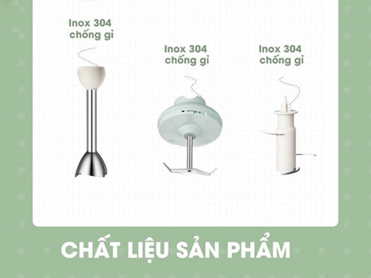 Bear JBQ-B50E1 xử lý nhiều món nhờ động cơ 500W và bộ phụ kiện đa năng.