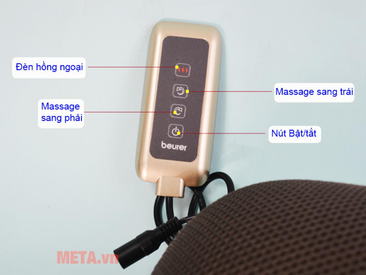 4 đầu Shiatsu xoay đảo chiều giúp day ấn vùng cơ căng cứng hiệu quả hơn.