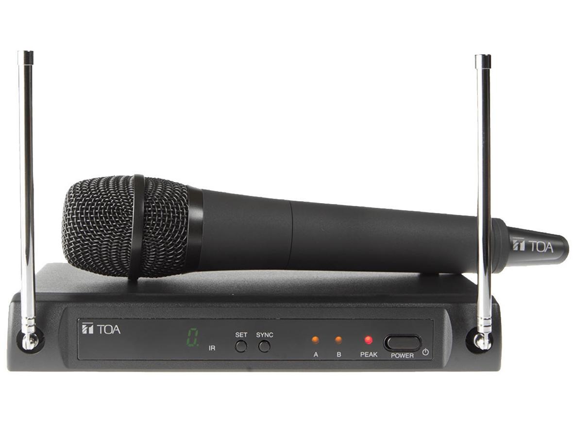 Bộ micro không dây TOA WS-420-AS gồm 1 micro cầm tay và 1 bộ thu nhỏ gọn.