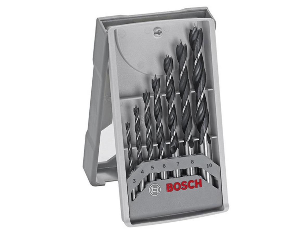 Bộ mũi khoan gỗ Bosch 2607017034 7 cây, dải size 3mm - 10mm cho khoan gỗ đa nhu cầu.