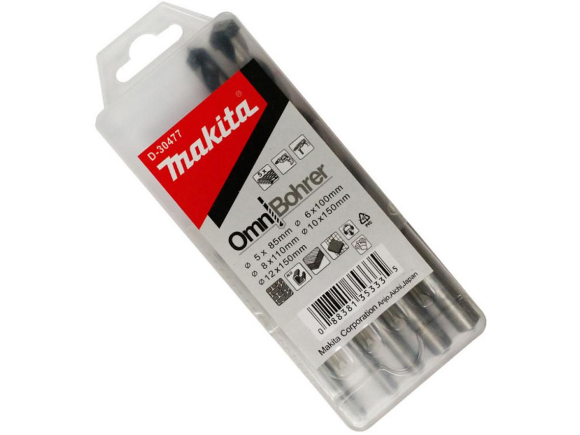 Makita D-30477 phù hợp cho khoan bê tông, gạch, gỗ, tile và nhôm.
