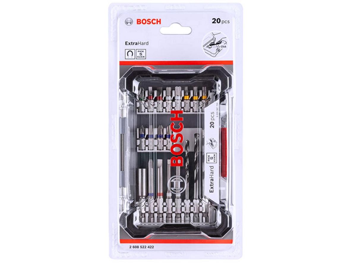 Bộ mũi khoan và vặn vít Pick&;Click 20 món Bosch 2608522422