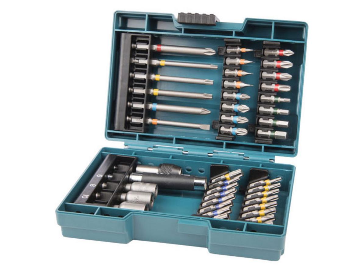 Bộ mũi vít đa năng Makita B-55697 43 chi tiết, gọn bộ và dễ chọn đầu vít.