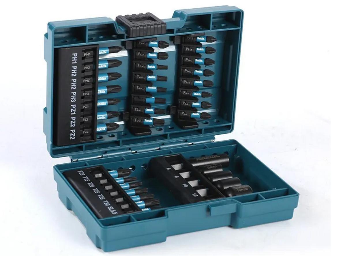 Bộ mũi vít Impact Black Makita E-06638 (35 chi tiết) đa năng, tương thích rộng với máy vặn vít phổ biến.