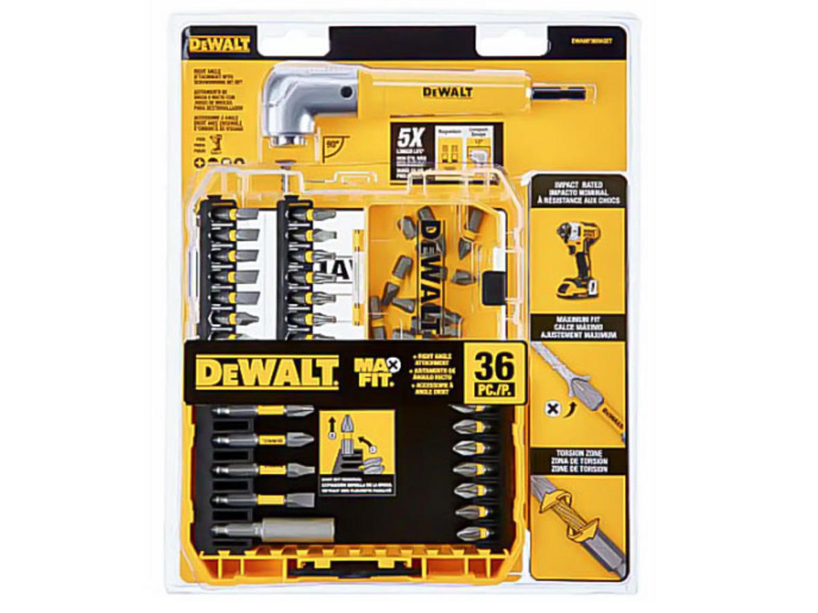 Bộ mũi vít và đầu chuyển góc 90° Dewalt DWAMF36RASET