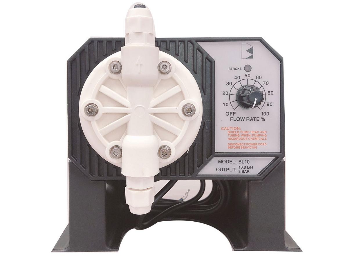 Bơm định lượng Black Stone Hanna BL10-2 phù hợp châm hóa chất ổn định trong xử lý nước và sản xuất nhỏ.