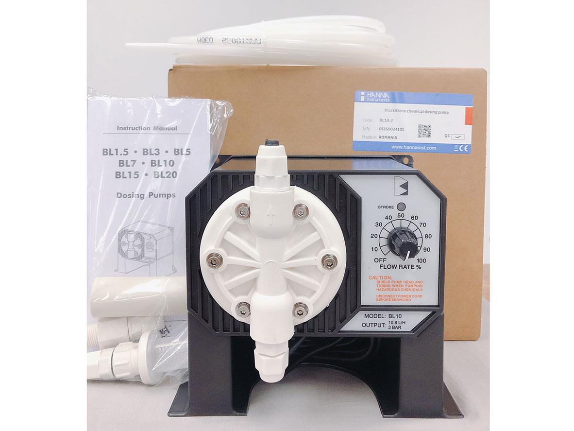 Thông số kỹ thuật của bơm định lượng Hanna BL10-2 giúp người dùng chọn đúng cho hệ châm hóa chất.
