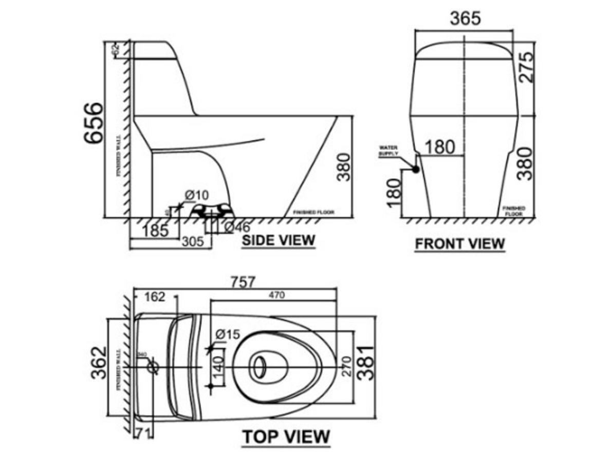 Thiết kế 1 khối và men sứ chống bám bẩn giúp VF-2011 dễ vệ sinh hơn.