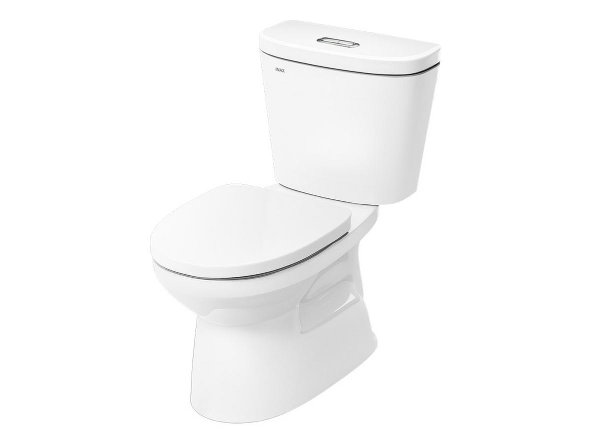 Bồn cầu hai khối INAX C-306VA/BW1 gọn đẹp, dễ lắp cho phòng tắm gia đình.