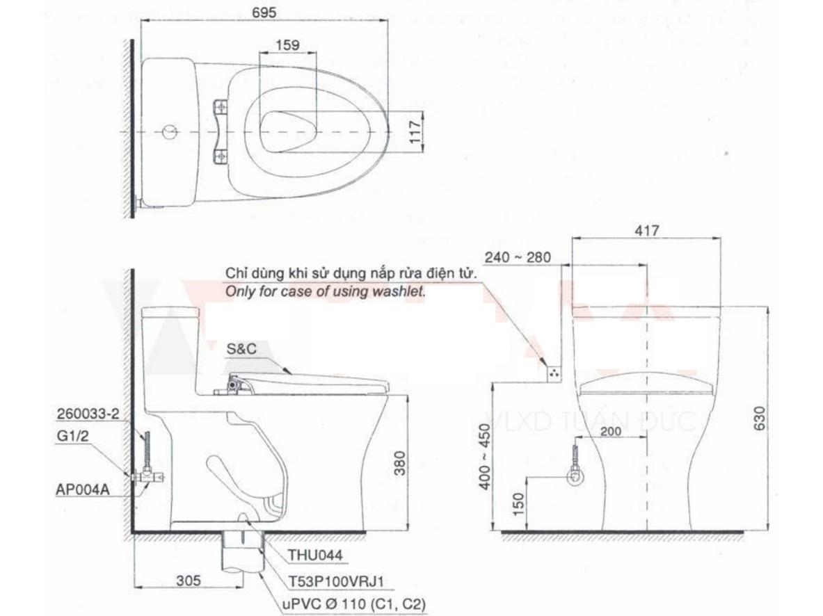 MS855DT3 kết hợp xả xoáy Tornado, men CeFiONtect và nắp TC385VS để nâng trải nghiệm sử dụng.
