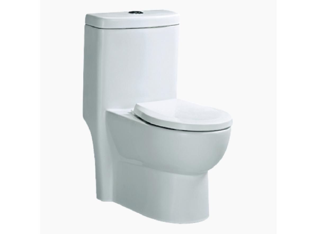Bồn cầu trẻ em 1 khối Caesar C1352 màu trắng, thiết kế gọn cho bé và dễ vệ sinh.