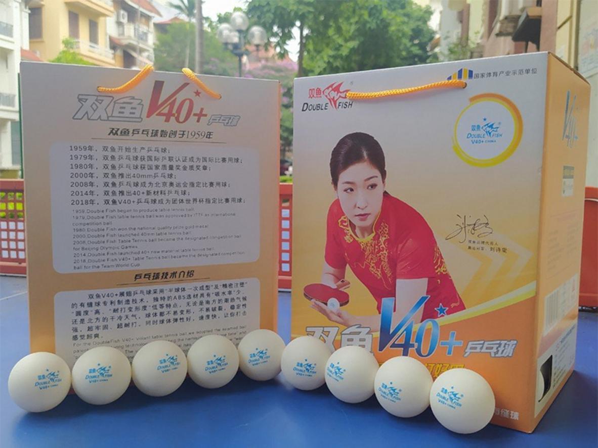 Bóng bàn Double Fish V40+ 1 sao 100 quả/hộp
