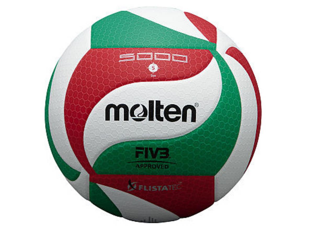 Bóng chuyền Molten V5M5000 size 5 với công nghệ FLISTATEC và 18 miếng ghép.