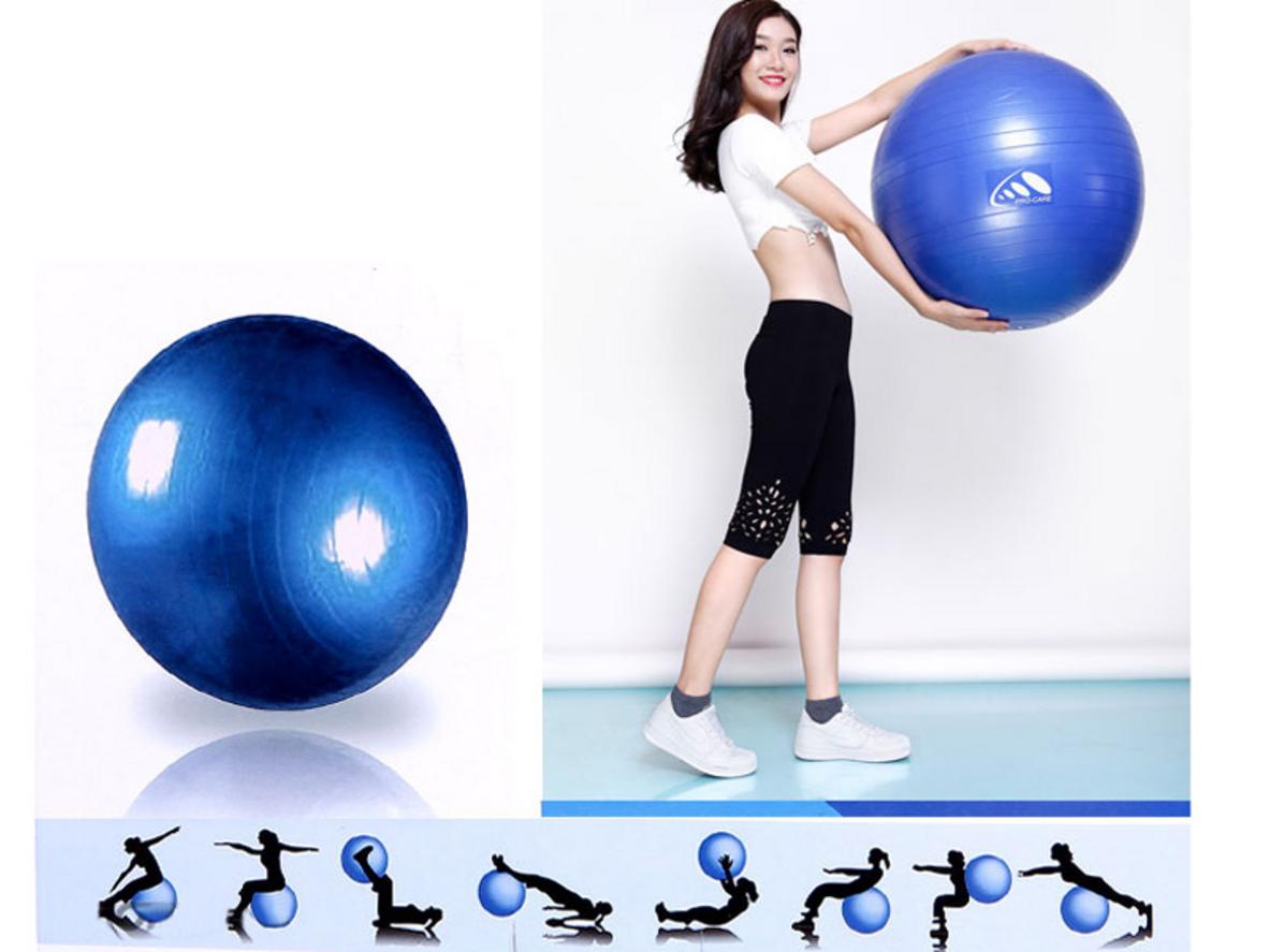 Công nghệ chống nổ giúp bóng yoga hỗ trợ tập an toàn hơn trong các bài cân bằng.