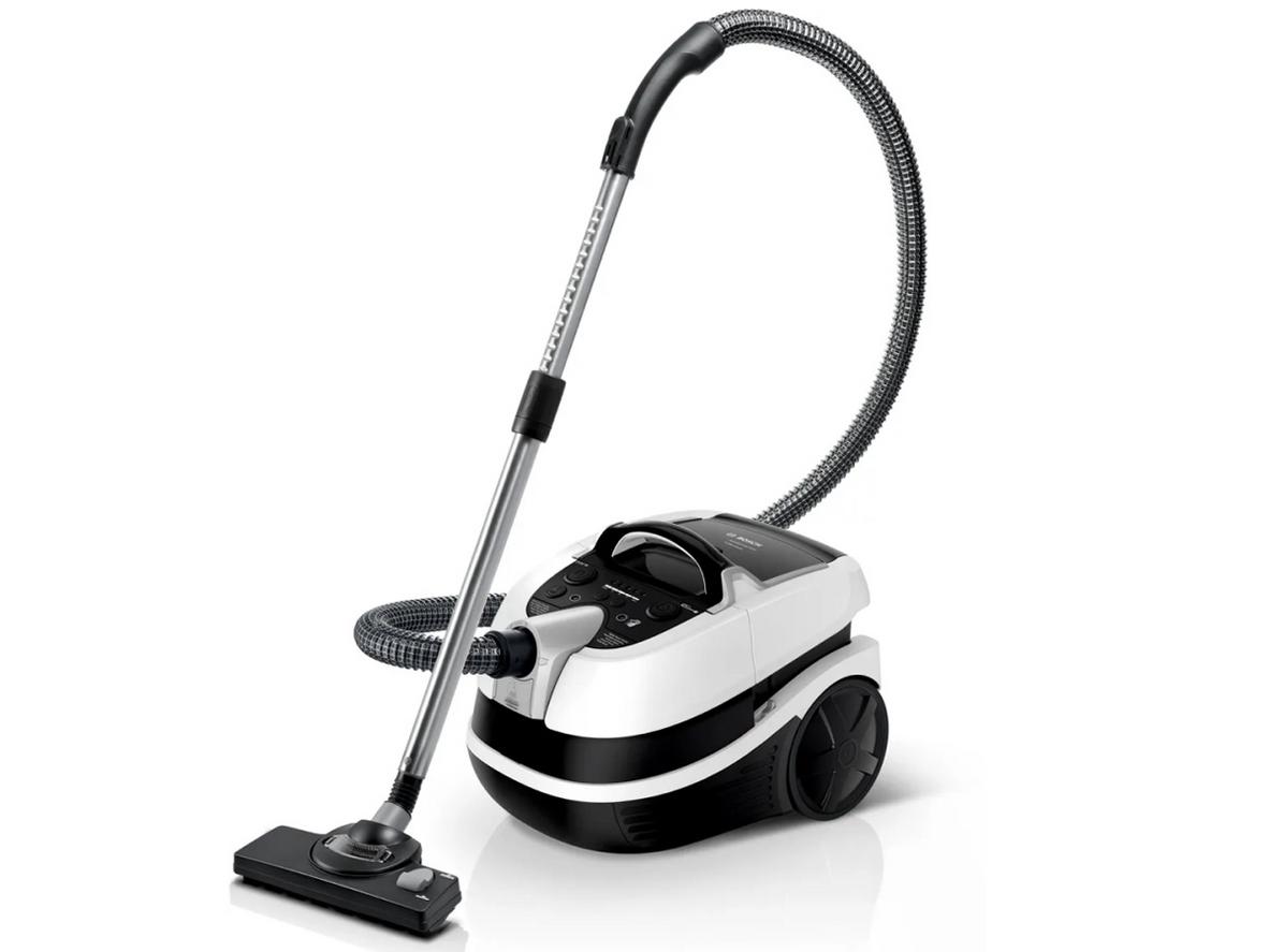 Bosch BWD421PRO — máy hút bụi dạng hộp đa năng cho gia đình cần hút khô, hút ướt và giặt thảm.